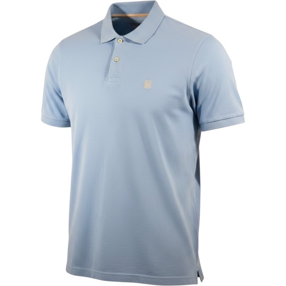 Chaps Mens Everyday Polo Shirt Light Blue Short Sleeve Embroidered Crest Large